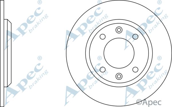 APEC BRAKING stabdžių diskas DSK205